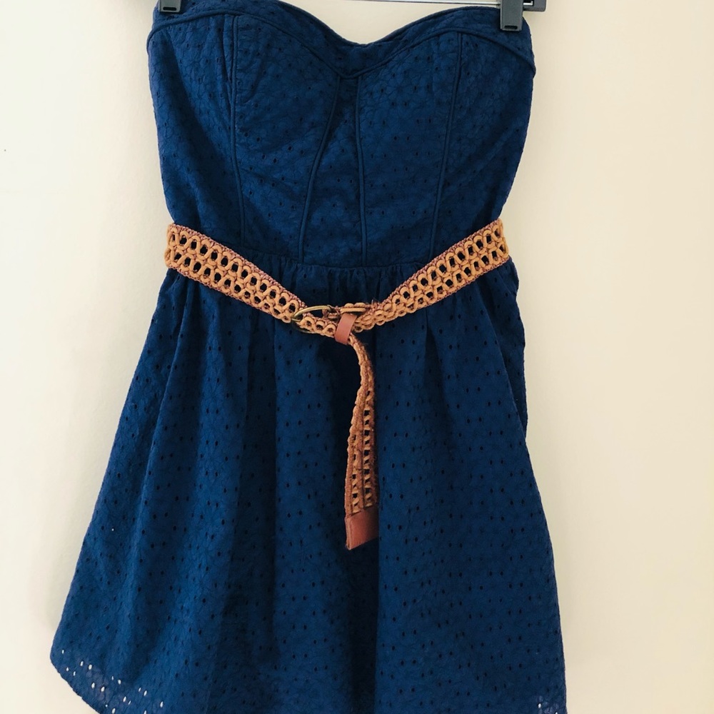 MyMichelle Strapless Navy Blue Dress